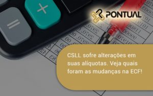 Csll Sofre Alterações Em Suas Alíquotas. Veja Quais Foram As Mudanças Na Ecf Pontual - Pontual Consultoria Financeira